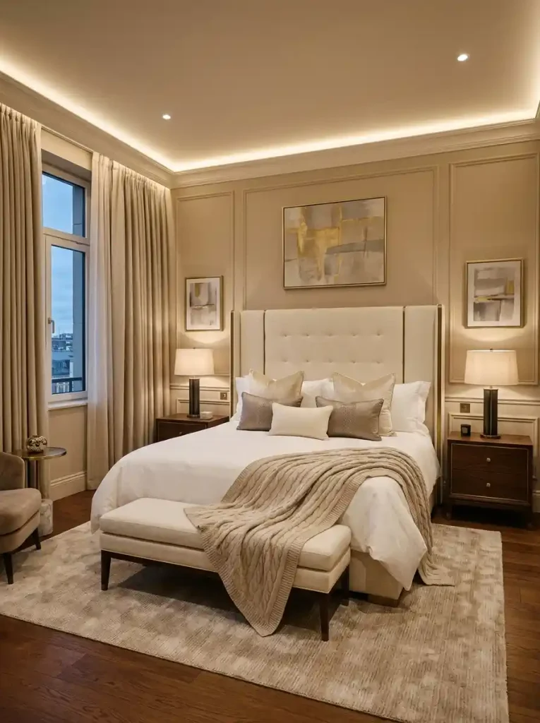 16. Luxury Hotel-Inspired Bedroom
