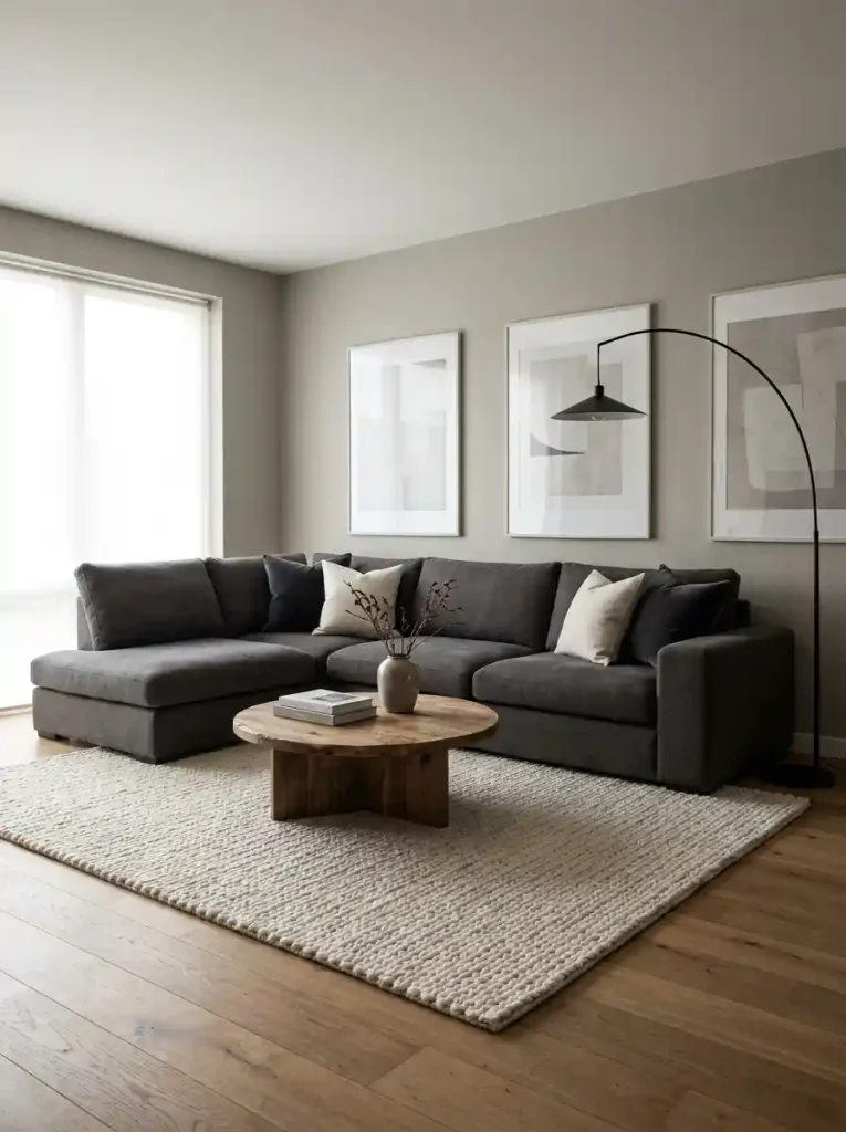 18. Dark Gray Corner Sofa