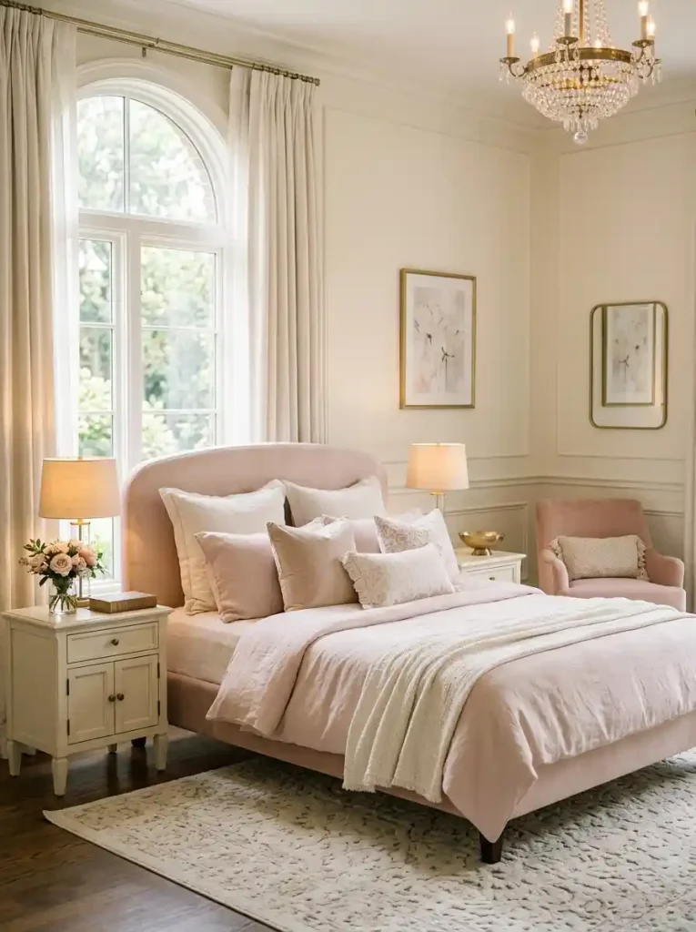 2. Romantic Blush-Dreamy Bedroom Ideas