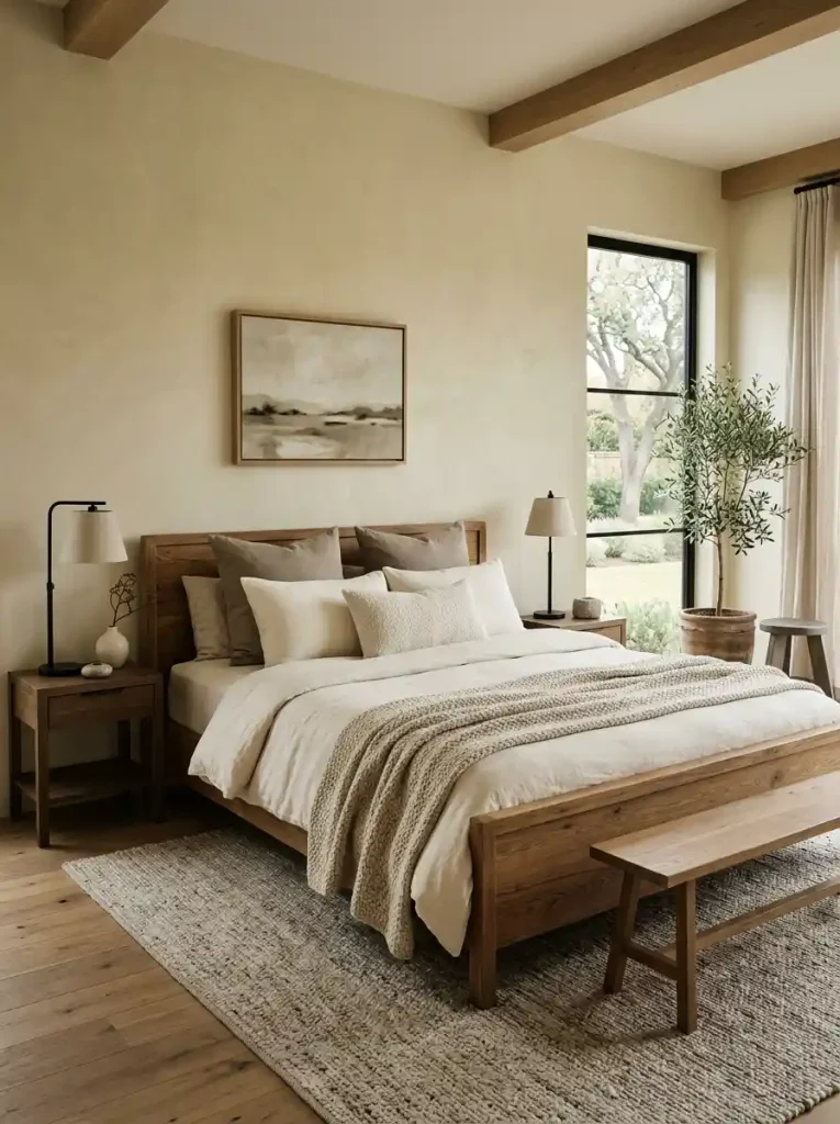 20. Rustic Modern Dreamy Bedroom