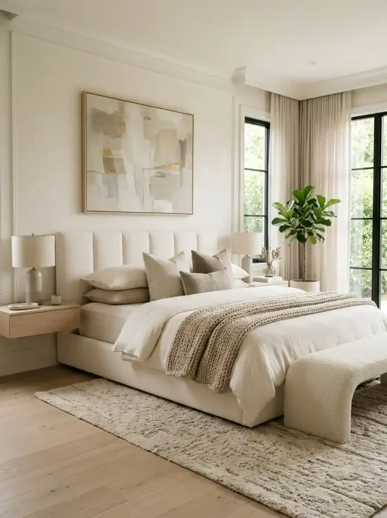 3. Modern Cream Bedroom
