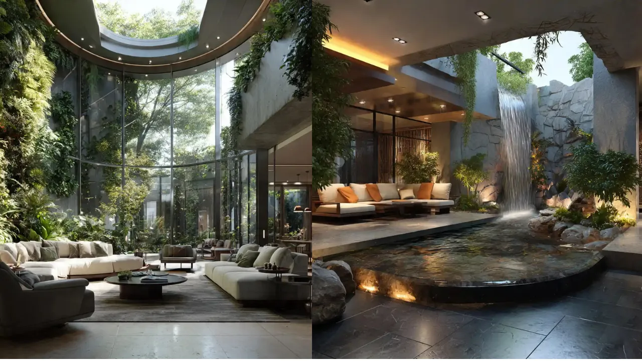 20 Indoor Courtyard Living Rooms with Luxury Resort Feel