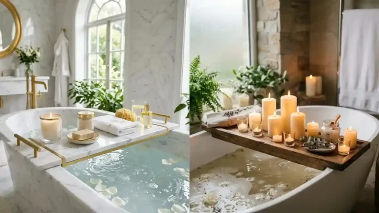 30 Bathtub Tray and Caddy Ideas for a Spa-Like Retreat