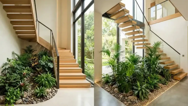 23 Indoor Staircase Garden Ideas for a Lush Green Look