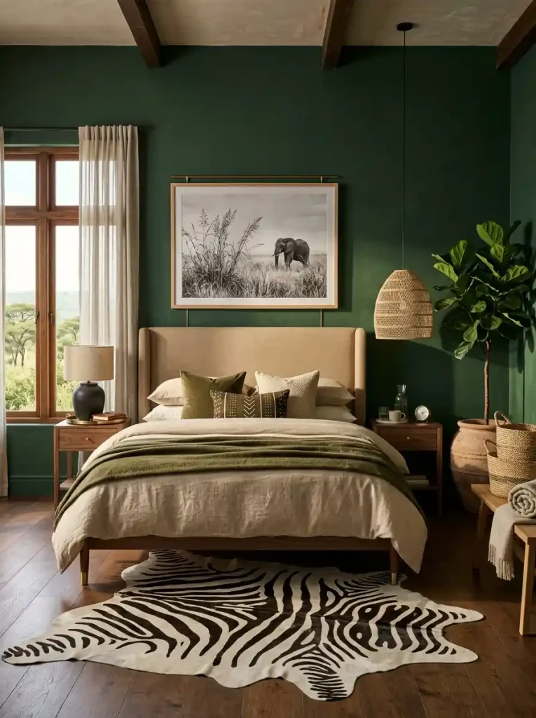 1. Deep Forest -Safari Bedroom Ideas