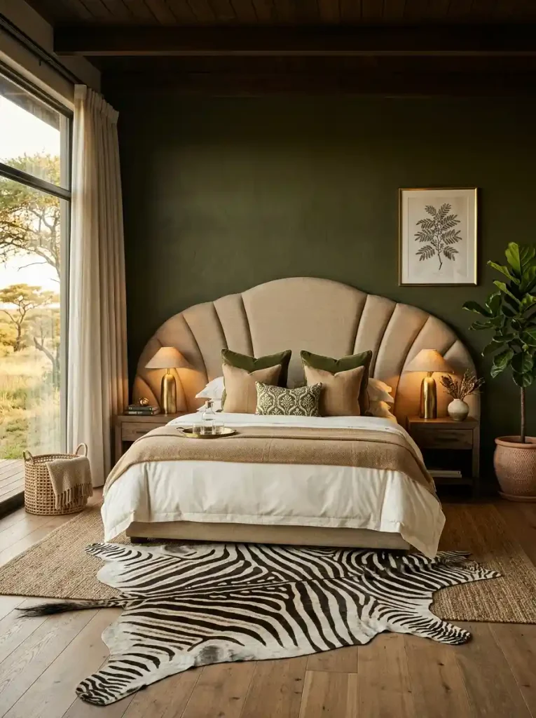 13. Safari Bedroom with Statement Headboard