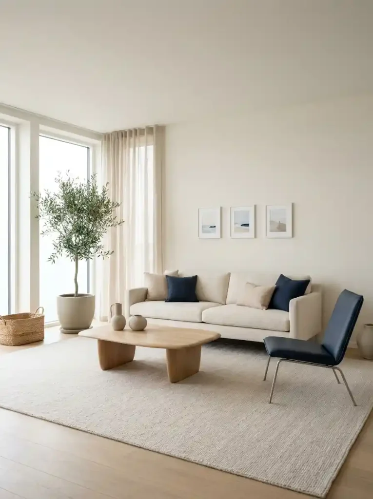 19. Minimalist Nautical Living Room