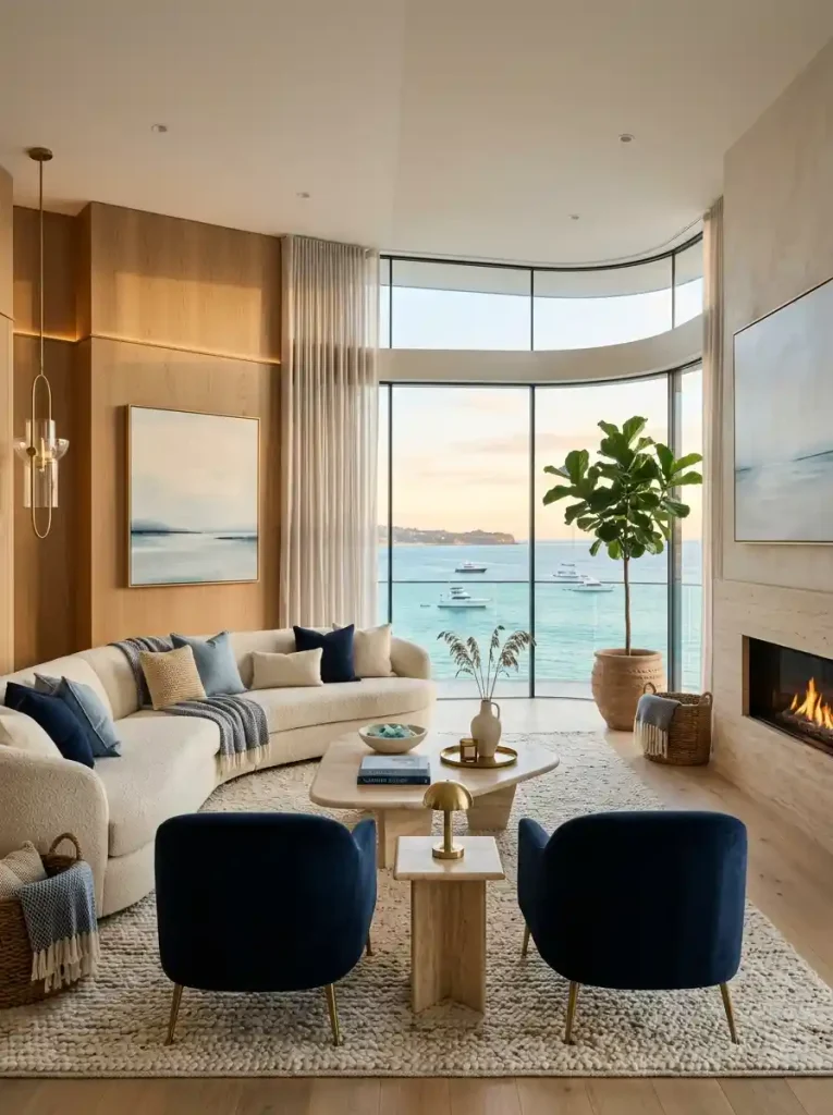 23. Modern Luxury Nautical Makeover