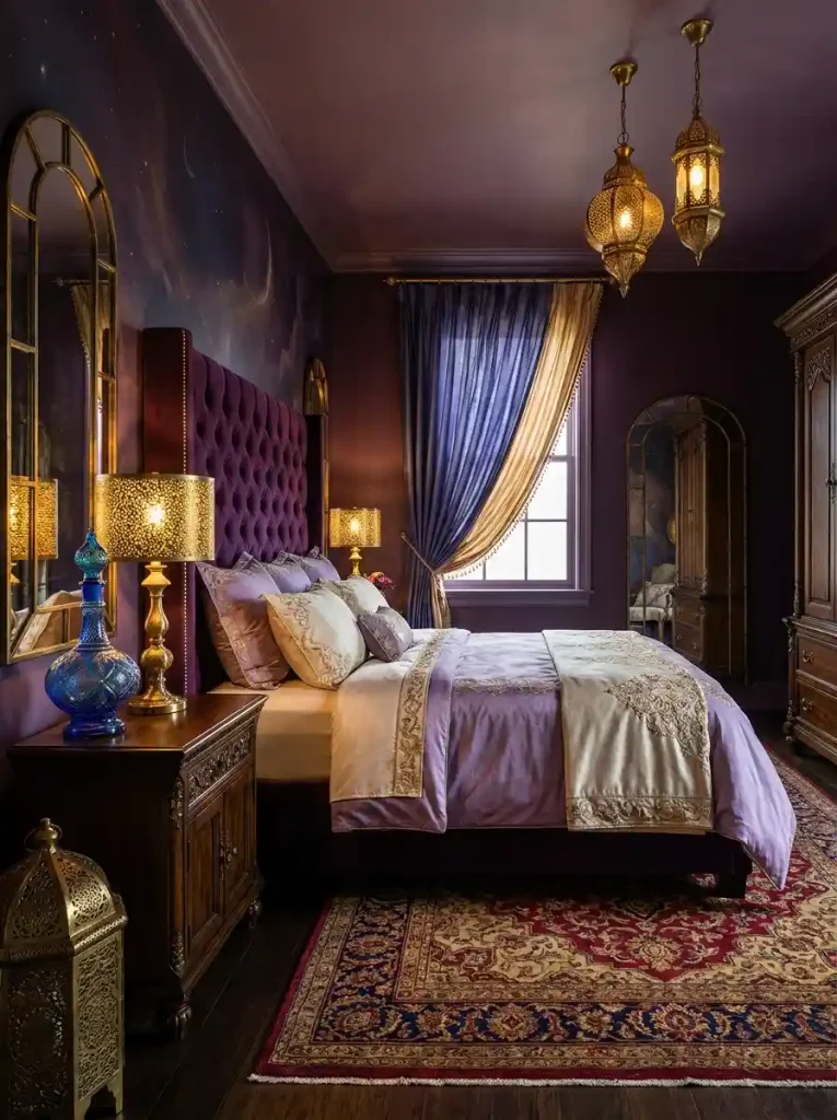 5. Moody Purple Genie Bedroom