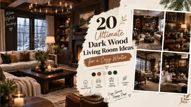 20 Ultimate Dark Wood Living Room Ideas for a Cozy Winter