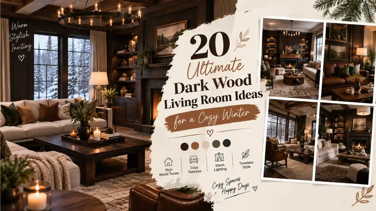20 Ultimate Dark Wood Living Room Ideas for a Cozy Winter